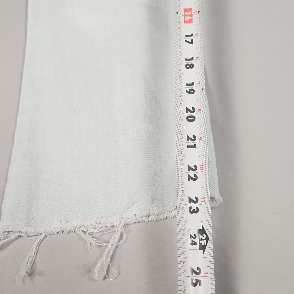 GAP Denim Bootcut Jeans Womens 6 Petite 28x28 Light Wash Raw Hem Stretch - Picture 6 of 10